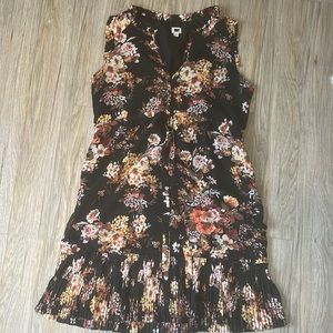 A New Day black floral sleeveless flowing dress